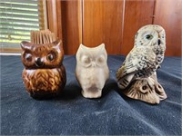 Owl toothpick holders. Enesco owl figure 3"