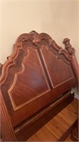 King Size bed with Carved Columns & Headboard