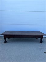 VTG. Wooden Coffee Table W/Drawer 14"x66'x25"