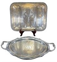 2- Silverplate Serving Trays