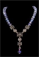Heidi Daus Purple Crystal Necklace