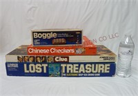 Boggle, Clue, Lost Treasure & Chinese Checkers