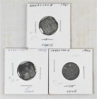 (3) OLD NETHERLANDS COINS