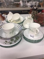 22 PC CORELLE/CORNING AND METAL BOWLS