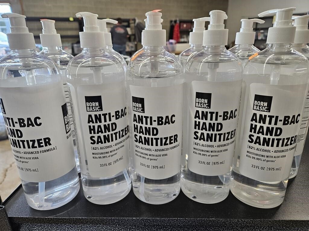 Hand Sanitizer. 33oz pump bottles of anti-bac