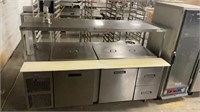 1 Randell Prep Table w/ 2 Drawers, 2 Cabinets, &