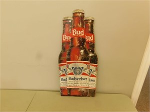 Budweiser metal sign 30 in tall