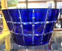 Beautiful Cobalt Cut D Clear ice bucket