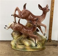 California pottery deer TV lamp / planter