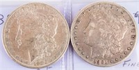 Coin 2 Morgan Silver Dollars 1880-O & 1901-O
