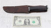 WWII KA-BAR MK1 FIGHTING KNIFE W/LEATHER SHEATH