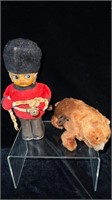 Vintage Wind-up Toy Soldier & Bear