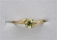14ky DESIGN SOLITAIRE RING WITH ROUND YELLOW
