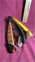 3 musky fishing lures