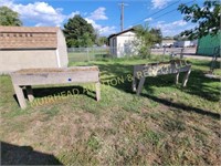 (2) WOODEN PLANTER BOXES, 74"X22" NEEDS REPAIRS