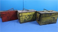 3 Metal Ammo Boxes