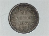 1873 (f15) Newfoundland Silver 20 Cent