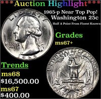 ***Auction Highlight*** 1965-p Washington Quarter