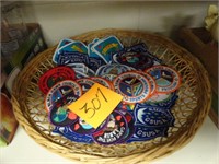 Girl Scout Patches in Basket