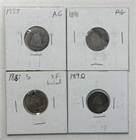 (4) SILVER ONE DIMES