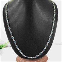 14 Grams Emerald Gemstone Long chain necklace, 925