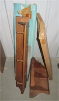 (3) Decorative wood shelves and unused picture