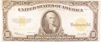 EF Series 1922 $10 Gold Coin Note
