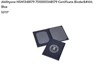 Abilityone USAF Certificate Binder, Blue