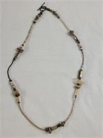 Handmade beaded necklace 26 in long