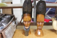 CARVED WOODEN BUSTS