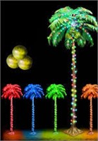 Led Lighted Palm Tree Outdoor Christmas Tree Color