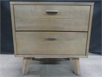 WOODEN 2-DRAWER NIGHT STAND