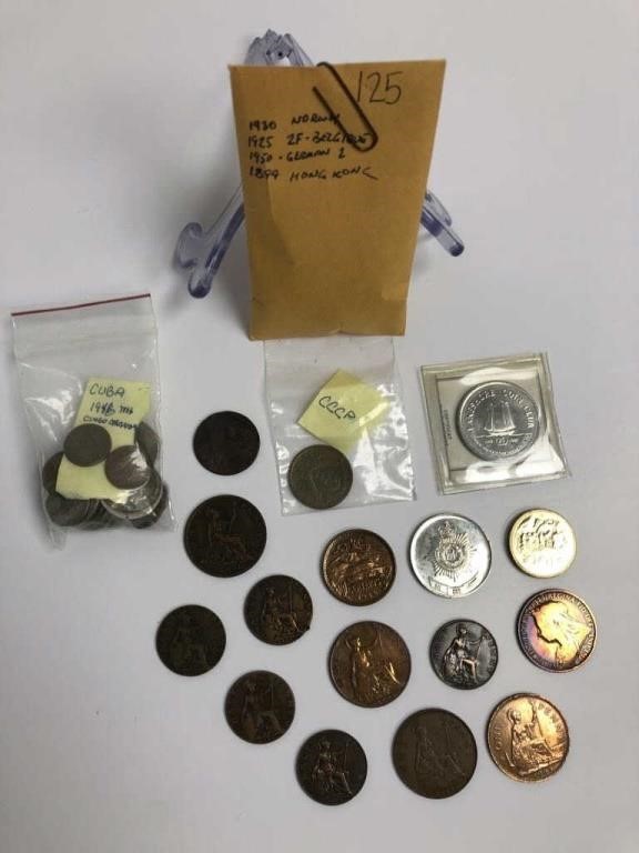 25+ Assorted International Coins CCCP, Cuba etc