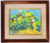 J.Taylor, Impressionist Floral Still Life, Pastel