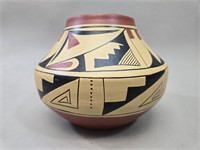 R Galvan Mexican TONALA Pottery Pot, Signed 1960s