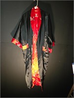 Reversable Satin Thai Robe Missing Belt