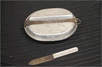 WW2 Dated Mess Kit With WW1 Dated Knife