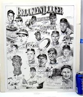Brooklyn Dodgers '55 World Champ Signed Print