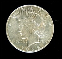 Coin 1928-S Peace Dollar-AU