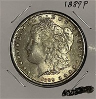 US 1889 Silver Morgan Dollar
