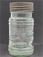 Forest City Baking Powder Glass Jar apple Green