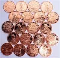 Coin 20 Copper .999 Replica $20 Gold Rounds