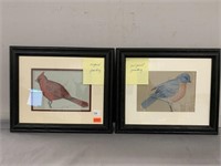 (2) Original Bird Art Pieces