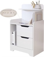 Nightstand with Charging Station USB Port