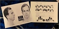 Lee Harvey Oswald MUG SHOT PIC / FINGERPRINT CARD