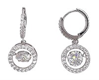 925S 1.0ct Moissanite Diamond Earrings