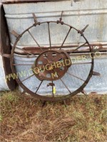 Antique cast iron 48 â€œ drive wheel