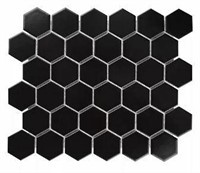 Merola Tile Metro Hex 2" Matte Black 10-1/2-inch