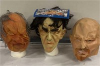 3 Adult Mask Three Stooges, Old Man & Other