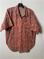 Vintage All Over Print Button Up Shirt
